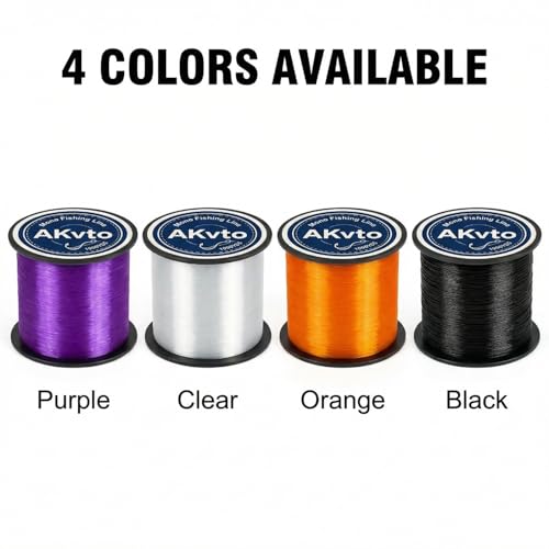 Monofilament Fishing Line, 1000 Yards, 4.5-14.5 LB Test, Fresh and Saltwater Nylon Line - color: Orange, size: 0.20MM/12.7LB