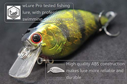 Minnow Crankbait for Bass Fishing Bass Lure Jerkbait Fishing Lures and Tackle Box - color: HC25KB4