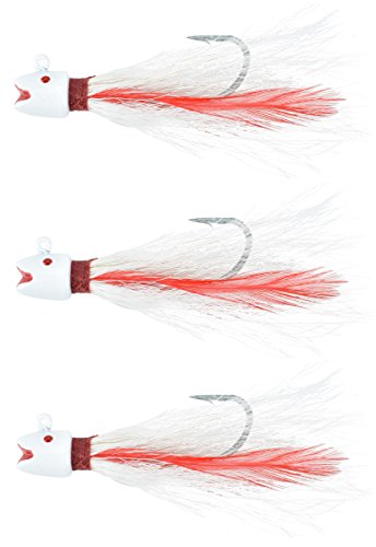 1.0-3.0oz Smiling Bucktail Fishing Lure Jig - 3 Pack - size: 2.0 Ounce - 3 Pack