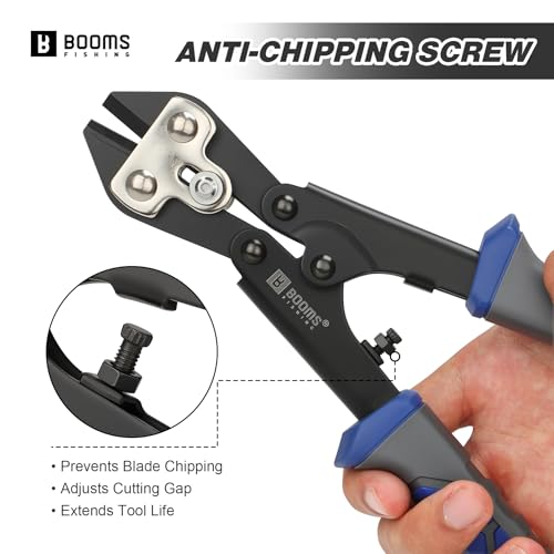 Booms Fishing Hook & Wire Cutter: Upgraded Handle, Cuts Thick Hooks & Bolts - XW43 8.8" Heavy-Duty Fishing Tool