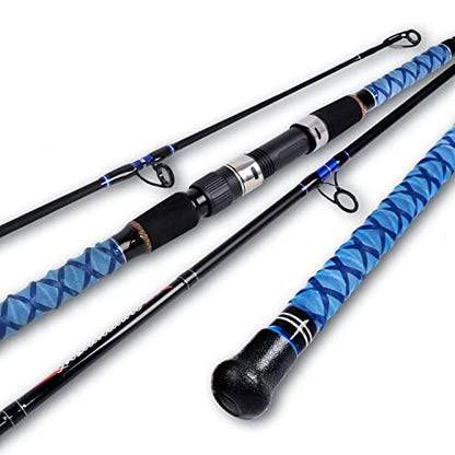 Fiblink Surf Spinning Fishing Rod Carbon Travel Surf Rod 2 Piece/3 Piece/4 Piece Spinning Fishing Rod 9'/10'/11'/12'/15' - style: 3pc 12ft---spinning