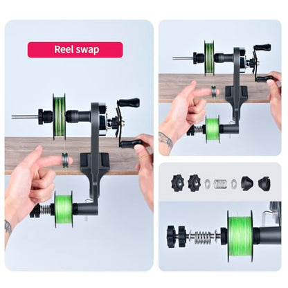 Fishing Line Spooler Winder Machine Reel Spooler Fishing Line Winder Spooler Machine Spooling Station System Fishing Reel Winder Spinning Cast Spincast Trolling Reel