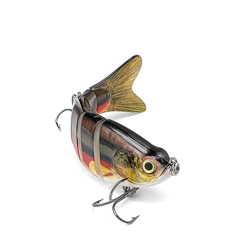 Large Multi Jointed Fishing Lures Bait,Big Giant Fishing Bass Lures,Crankbaits Swimbaits with Treble Hook - color: A4-7.87",4oz
