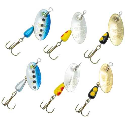 Panther Martin Fishing Lures 6-Pack All Time Greatest Fish Catcher World Famous Spinning Lures in Value Kit Spinners for Trout, Salmon, Panfish, Bass, Crappie & Perch - style: Best of the East