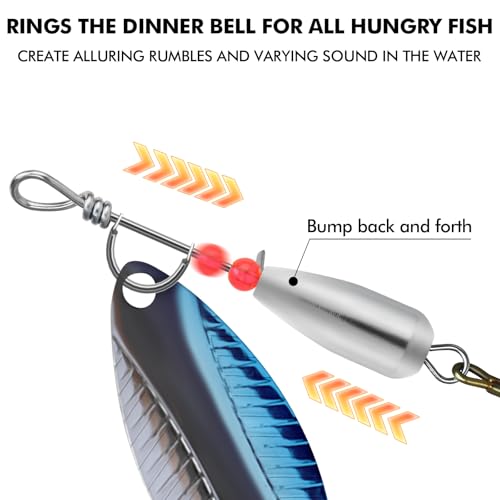 TRUSCEND Swim or Jig Fishing Spinner Baits for Freshwater and Saltwater, Rooster Tail Fishing Lures for Trout Bass Walleye Crappie Salmon Pike, Blade Bait with Copper Blade - color: D-12pcs-2.2-3in