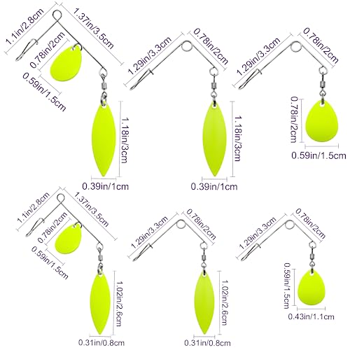 Fishing Spinnerbait Smooth Spoons Kit Fishing Spinner Blades Smooth Spoons Rigs with Willow and Teardrop Making Fishing Lures Replacement Accessories - color: B: 30Pcs Spinnerbaits Smooth Spoons Kit
