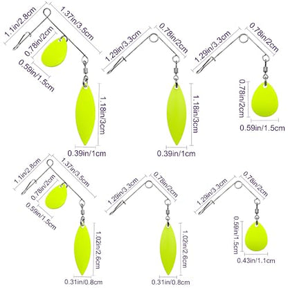 Fishing Spinnerbait Smooth Spoons Kit Fishing Spinner Blades Smooth Spoons Rigs with Willow and Teardrop Making Fishing Lures Replacement Accessories - color: B: 30Pcs Spinnerbaits Smooth Spoons Kit