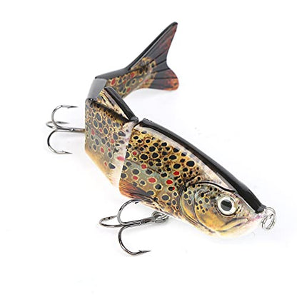 10in Multi Jointed Swimbait Fishing Lures Bait,4 Segment Big Giant Sinking Fishing Bass Lures,Crankbaits Swimbaits with Treble Hook - color: 10in,4.76oz-Color C