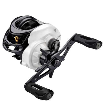 Fishdrops Luna Baitcasting Reels Lightweight & Smooth Design, 12.12 LB Max Drag, Classic Gear Ratio 6.3:1 Low Profile Bait Caster, Anti-Corrosion Baitcasting Fishing Reels - color: Left Hand