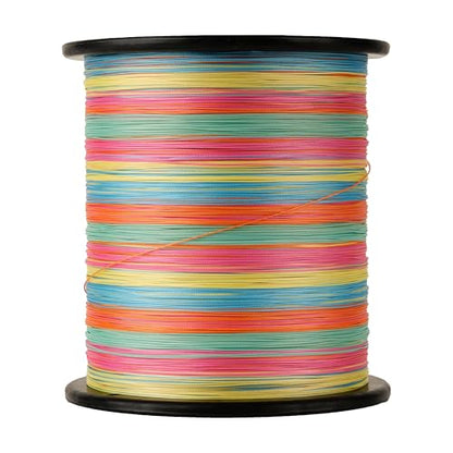 Berkley ProSpec Chrome Braided Fishing Line, 5-Color Metered, 65 lb | 29.4 kg, 3500 yd | 3200 m, Suitable for Saltwater Environments