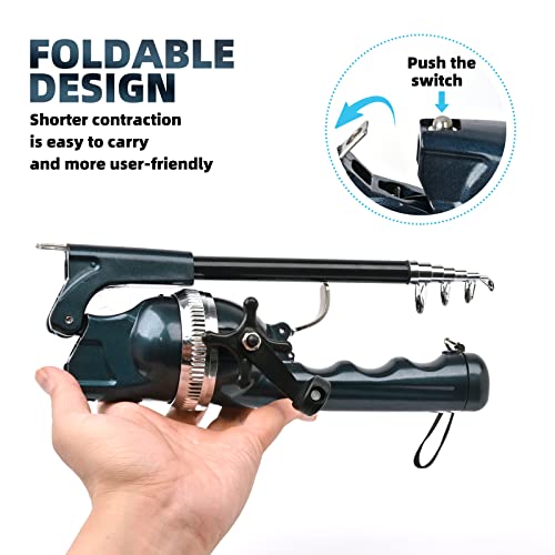 BLISSWILL Fishing Gear Pocket Telescopic Fishing Rod Combo with Reel and Line
