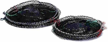 Collapsible Fishing Trap Net Cast Mesh Landing Bait Net | for Crab Shrimp Minnow Crawfish Catfish - size: Small 47cm