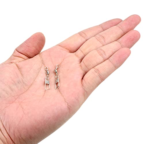 PATIKIL Fishing Barrel Swivels with Safety Snap, Carbon Steel - style: 15lb