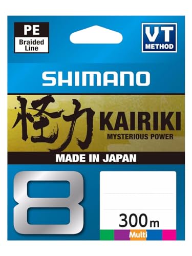 Shimano Kairiki 8, 300 Meter, Multi-Colour, Braided Fishing Line 59WPLA68R2 - size: 0.28mm / 29.3kg, 300m