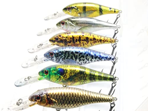Minnow Crankbait for Bass Fishing Bass Lure Jerkbait Fishing Lures and Tackle Box - color: HC187KB