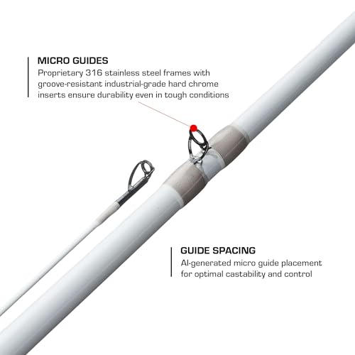 Duckett Fishing Ghost II Spinning & Casting Rods, Lightweight, Durable, and Ultra-Sensitive Performance Fishing Rod - size: 7'3" Medium Heavy Fast Casting