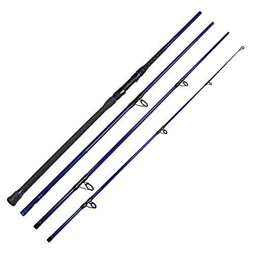Fiblink Surf Spinning Fishing Rod Carbon Fiber Travel Fishing Rod(9-Feet &11-Feet & 12-Feet & 13-Feet & 15-Feet) - style: 4 Pc - 15' -Spin