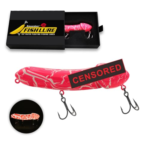 Funny Fishing Gifts for Men Women, Novelty Bass Topwater Lures, Father Christmas Birthday Gifts Stocking Stuffers - color: Pink