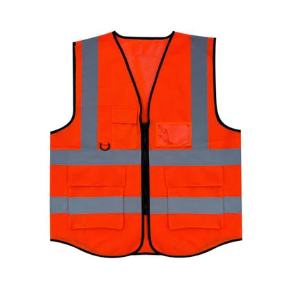 Fishing Vest - Work Vest for Men V Neck Zip Up Lightweight Breathable Sleeveless Utility Jackets Mesh Outwear Vests 2026 - color: 04# Orange