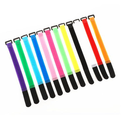 12Pcs Wrap Band Fishing Tool Rod Holder Fishing Rod Tie Holder Strap Fastener Cable Cord Fishing Tackle Accessories