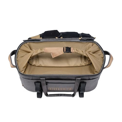 RiverSmith Waterproof Duffel Bag with Rod Tube Holders, Lightweight Fishing Travel Duffel with Backpack Straps, Durable Gear Bag for Fly Fishing, Boating & Adventure Travel (Shadow Kelp, 45L) - color: Shadow Kelp