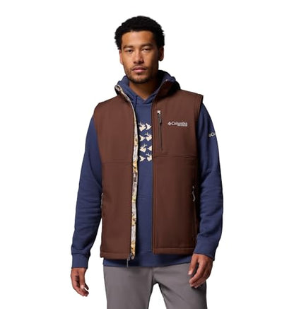 Columbia mens Phg Ascender II Softshell Vest - color: Tobacco/Timberwoods Camo, size: X-Small