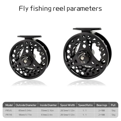 Telescopic Fly Fishing Rod and Reel Combo Kit Carbon Fiber Complete Fly Fishing Set - size: 9FT 5/6WT