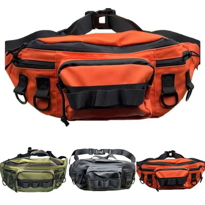 Fishing Fanny Pack for Men -Fishing Fanny Pack-Lightweight and Fishing Sling Pack - color: orange