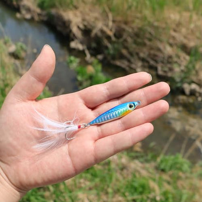 EXAURAFELIS Jigging Bait Fishing Lures Fishing Gear Jig Fishinglure Spoon Lures Sinking Metal Spoons swimbaits for Bass Trout Tuna Kingfish Snapper Cobia Tackle Box Freshwater Saltwater