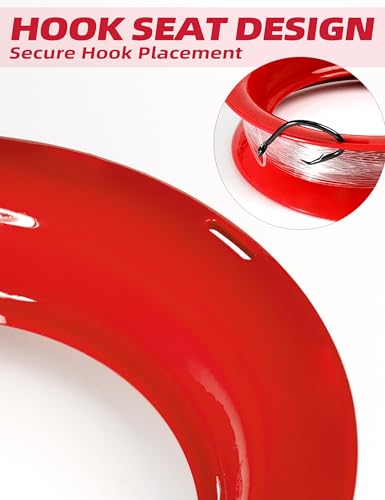 BLUEWING Fishing Yoyo Spool Cuban Hand Reel Yo-yo Spooler for Line and Leader Storage Fishing Coiling Plate - color: Red 5in
