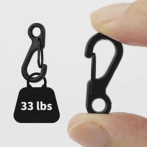 SWATOM Small Mini Carabiner Clip Tiny Spring Snap Hook Keychains Micro Carabiners for Paracord EDC Alloy Key Rings Outdoor Hiking Fishing Camping Backpack Accessories