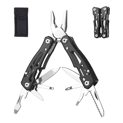 MINI Multitool Pliers, Christmas Birthday Gifts for Men Boyfriend Dad Husband Women, Pocket Knife 14-In-1, Rugged and Practical Portable Computer and Bike Gadgets, Black Camping and Survival Tools - size: Small