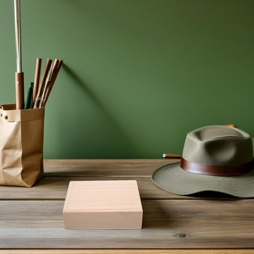 BESPORTBLE Wooden Worm Bait Box with Sliding Lid Portable Live Bait Storage Container for Fishing Breathable Worm Keeper for Anglers