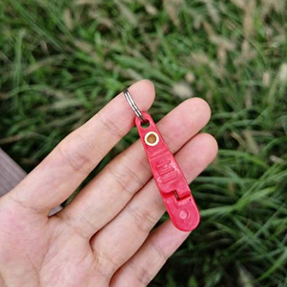 10pcs Fishing Line Clips with O Shaped Rings Snap Weight Release Clip for Offshore Fishing Planer Board Kite Heavy Tension Snap Release Clip Downriggers Outrigger Release Clips -Black - color: Red