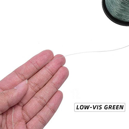 SF Monofilament Fishing Line Premium Spool X-Strong Mono Nylon Material Leader Line for Saltwater Freshwater 8/10/12/15/20/25/30/40/50/60/80/100LB - color: Low-Vis Green, size: 50LB/0.028in/275Yds