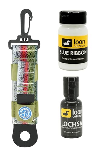 Loon Outdoors Combo Pack - Floatant and Desicant with a Kingfisher Combo Holder - size: Blue Ribbon / Lochsa - Rainbow Trout