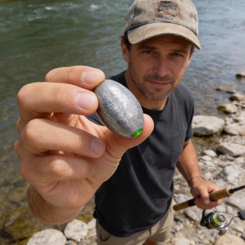 Egg Sinkers Bullet Fishing Weights Oval Shaped with Plastic Core Slip Sinkers for Catfish Fishing Casting Saltwater and Freshwater 1/5oz to 2oz - style: 3.5 Ounce-100g-4pcs