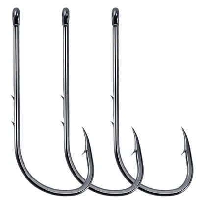 Dr.Fish 100 Pack Baitholder Fishing Hooks, Freshwater Fishing Straight Shank Worm Hooks Walleye Rig Bass Crappie Panfish Bluegill - size: 4#-100 Pack