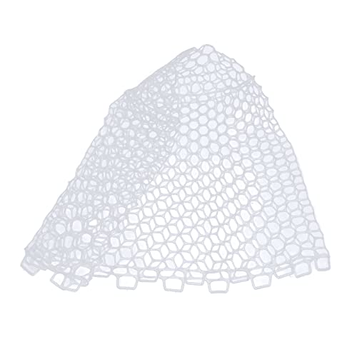 Fly Fishing Landing Net with Clear White Soft Rubber Mesh Ideal for Trout Catch and Release Lightweight and Collapsible Design Perfect for River Lake and Stream