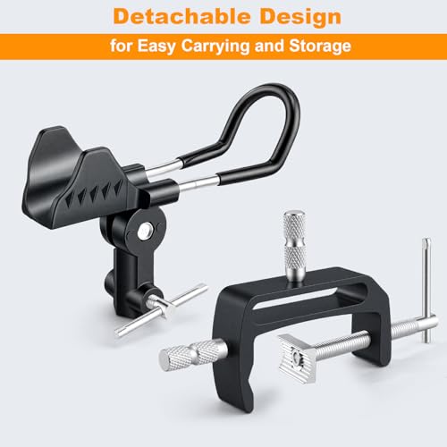 1/2 Pack Fishing Rod Holders for Boat, 360 Degree Adjustable Fishing Rod Holder with Enlarge Clamp, Aluminum Alloy, Suitable for Round /Square Tubular Hulls. - color: Rod Holder-1pack