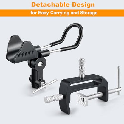 1/2 Pack Fishing Rod Holders for Boat, 360 Degree Adjustable Fishing Rod Holder with Enlarge Clamp, Aluminum Alloy, Suitable for Round /Square Tubular Hulls. - color: Rod Holder-2pack