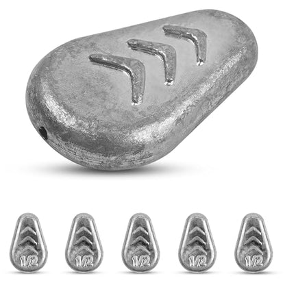 5/10 Pack No Roll Sinker Lead Fishing Weights Catfish Sinkers Coin Disc Weight Snagless Flat Inline Sinker for Catfishing Rig Bank River Surf Fishing Saltwater - color: 0.5 Ounce - 5 Pack
