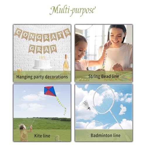 Fishing Line for Crafts,Fishing Wire for Hanging,Clear Fishing Line 1640 Ft,Clear String for Bracelets,Necklaces,Balloon,Bracelet Making