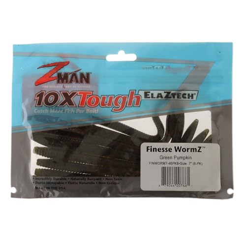 Z-Man Finesse WormZ Bait - color: Green Pumpkin