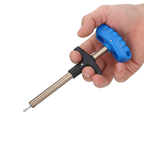 Tbest Fishing Hook Remover Stainless Steel T Shaped Quick Needle Remover Extractor Fish Hook Removing Tools Saltwater Freshwater - size: Small