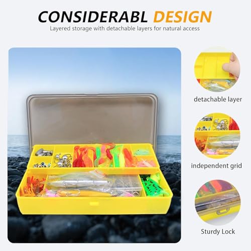 Fishing Lure Kit for Freshwater Saltwater Bass Trout Salmon – 431pcs Tackle Box with Spoons, Soft Plastics, Spinnerbaits, Crankbaits, Hooks and Fishing - color: 431pcs