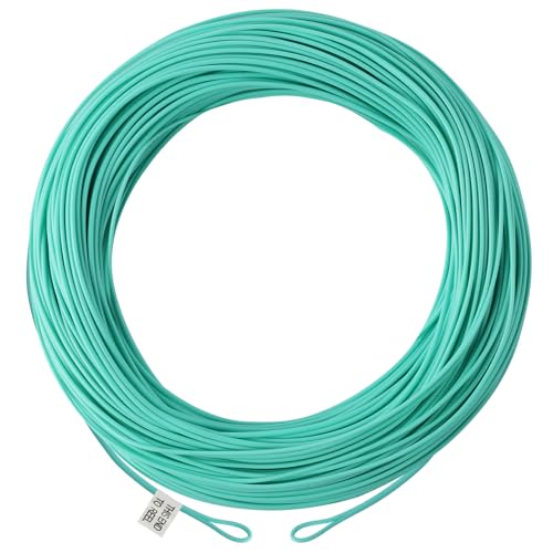 Maxcatch Fly Line with Two Welded Loops, Weight Forward Floating, 100FT, Multiple Colors, WF1F-WF9F, for Freshwater Fly Fishing - color: Teal Blue, size: WF3F-100FT