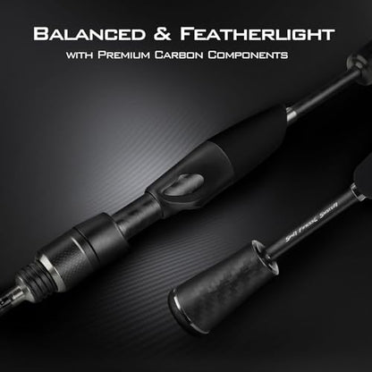 KastKing Kestrel Fishing Rod - IM8 Graphite Blanks, 8 Different Light & Ultralight Casting & Spinning Fishing Rods, 2 & 3 Piece Rods, American Tackle Guides and Custom EVA Handle - size: 6'8"/UL Power/Extra Fast(3pcs), style: Spin