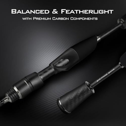 KastKing Kestrel Fishing Rod - IM8 Graphite Blanks, 8 Different Light & Ultralight Casting & Spinning Fishing Rods, 2 & 3 Piece Rods, American Tackle Guides and Custom EVA Handle - size: 6'8"/UL Power/Extra Fast(3pcs), style: Spin