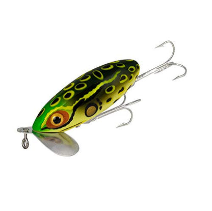 Arbogast Jitterbug Topwater Bass Fishing Lure - Excellent for Night Fishing - color: Bull Frog, size: 3", 5/8 oz